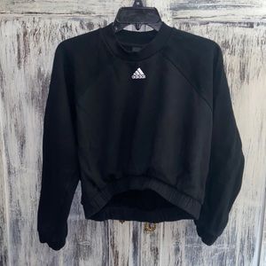 🔥Limited🔥 90s inspired Hi Lo black Adidas sweatshirt in Black size small